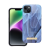 Forcell F-Protect Mirage Apple iPhone 14 Plus Magsafe kompatibilis hátlap tok, madártoll minta, kék