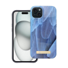 Forcell F-Protect Mirage Apple iPhone 15 Plus Magsafe kompatibilis hátlap tok, madártoll minta, kék