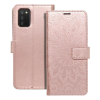 Forcell Samsung Galaxy S23 Ultra telefon tok, könyvtok, oldalra nyíló tok, mágnesesen záródó, rose gold, mandala, SM-S918, Forcell Mezzo