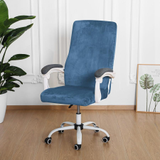 Forcheer Forgószék Huzat (M-es, bársonyos, 1 részes, rugalmas, mosható, kék) lakástextília