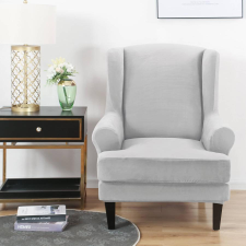 Forcheer Füles Fotel Huzat (bársonyos, világosszürke) lakástextília