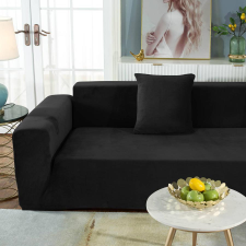 Forcheer Klasszikus Fotel Huzat (bársonyos, fekete) lakástextília