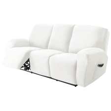 Forcheer Relax Fotel Huzat (bársonyos, 3 üléses, fehér, rugalmas) lakástextília