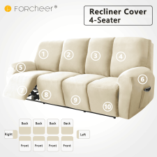 Forcheer Relax Fotel Huzat (bársonyos, 4 üléses, bézs, rugalmas) lakástextília