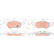  Ford Focus 1 első fékbetét készlet (-) - TRW (GDB1358) autóalkatrész
