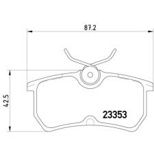  Ford Focus 1 hátsó fékbetét készlet (-) - Hart autóalkatrész