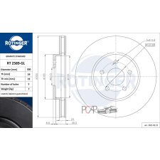 Ford Mondeo 3 első féktárcsa (300mm, hűtött) - Rotinger (RT 2589-GL) autóalkatrész