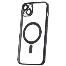 Forever Szilikon TPU védőtok Mag Color Chrome iPhone 15 számára (TPUAPIP15MCCTFOBK), fekete tok és táska