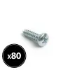 Forgácslap csavar - peremes lencsefejű - 4,2 x 16 mm - 80 db / csomag