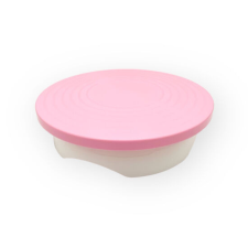  Forgatható tortaállvány, műanyag, rózsaszín, sütés és főzés