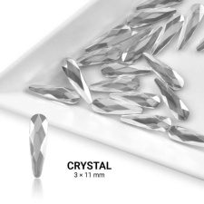 Formakő csepp alakú - 3x11mm - Crystal 20db körömdíszítő
