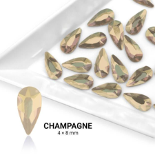  Formakő csepp alakú - 4x8mm - Champagne 20db körömdíszítő