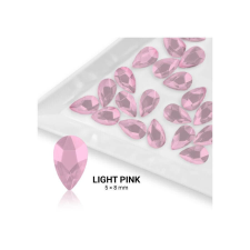 Formakő csepp alakú - 5x8mm - Light Pink körömdíszítő