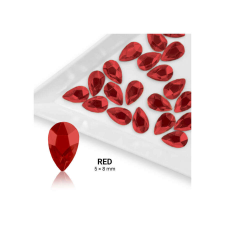  Formakő csepp alakú - 5x8mm - Red körömdíszítő