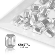 Formakő téglalap alakú - 6x8mm - Crystal körömdíszítő