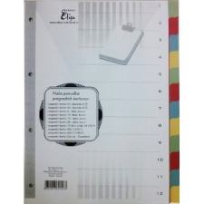 Fornax Elválasztó lap FORNAX A4 karton, 225x297mm 6 színregiszter regiszter és tartozékai