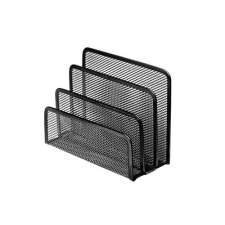 Forofis Levéltartó Forofis 3 rekeszes fémhálós 17,8x7,6x12 cm fekete fémhálós tároló