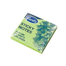 Forofis Öntapadós jegyzettömb Forofis 76x76 mm 80 lapos neon zöld post-it