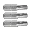 Fortum behajtóhegy TORX, 3 db, S2 acél; T 15×25mm, bliszteren (Behajtóhegy)