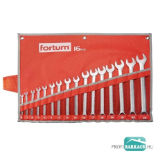 Fortum csillag-villás kulcs klt. 16db, 6-24mm 61CrV5, mattkróm, vászon tok villáskulcs