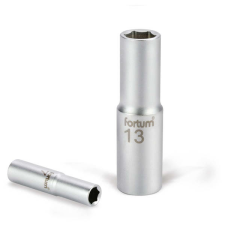 Fortum dugófej, hosszított, 1/4", 8mm, 61CrV5, mattkróm, 50mm hosszú (4701521) dugókulcs
