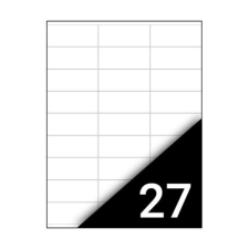 Fortuna Etikett FORTUNA 70x31mm univerzális 2700 címke/doboz 100 ív/doboz etikett