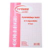 Fortuna Gyűrűskönyv betét FORTUNA 201x285mm 50 lapos 4 lyukú kockás