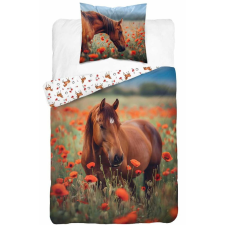  Foszforeszkáló lovas ágynemű (pipacs) babaágynemű, babapléd