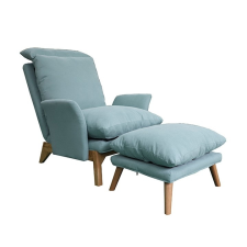  Fotel lábtartóval, mentol/természetes, ZANDER bútor