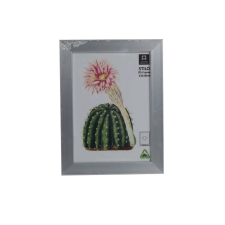  Fotókeret műanyag Stilo ezüst S 13 cm x 18 cm fényképkeret