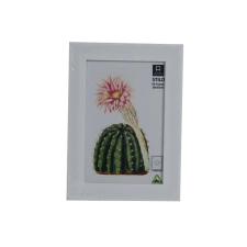 Fotókeret műanyag Stilo fehér XS 10 cm x 15 cm fényképkeret