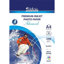 Fotópapír, tintasugaras, A4, 240 g, fényes, VICTORIA PAPER "Advanced" fénymásolópapír