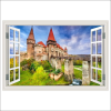  Fotótapéta Ablak Corvin kastély, fahíd, 250 x 170 cm