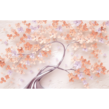  Fotótapéta Fa krém virágokkal, absztrakt, 300 x 250 cm tapéta, díszléc és más dekoráció