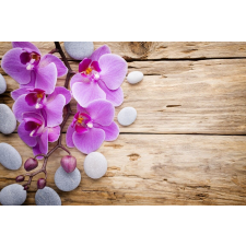  Fotótapéta Pink orchideák kövekkel, 300 x 250 cm tapéta, díszléc és más dekoráció