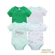 Foxy Baby Rövid ujjú pamut body szett (4db-os) ( 56 ) - Masnik kombidressz, body