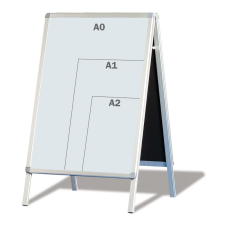 Franken Megállító tábla A1, alumínium keret Franken információs tábla, állvány