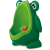 FreeOn Happy Frog kisfiú piszoár - Zöld