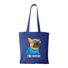  Frenchie - Bevásárló táska Kék egyedi ajándék