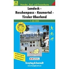 Freytag &amp; Berndt WK 253 Landeck-Reschenpaß-Kaunertal-Tiroler Oberland turista térkép Freytag 1:50 000 térkép