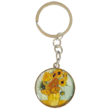 Fridolin Kulcstartó fémkarika egyoldalas, Van Gogh:Napraforgók kulcstartó