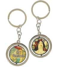 Fridolin Kulcstartó fémkarika kétoldalas, Mucha:Monaco kulcstartó