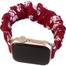 Frilly Szövet szíj Apple Watch 42/ 44/ 45/ 49 mm Frilly Szövet szíj, piros virágmintás okosóra kellék