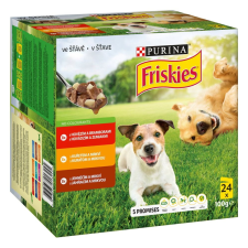 Friskies Dog adult multipack marha/csirke/bárány lében, 4 x 100 g kutyaeledel