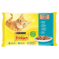 Friskies Friskies 4x85g Macskaeledel válogatás szószban-  Lazaccal, Tonhallal, Szardíniával, Tőkehallal macskaeledel