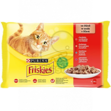 Friskies Friskies nedves macskaeledel szószban - csirkével, marhával, báránnyal, kacsával 4 x 85 g macskaeledel