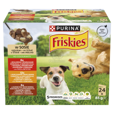  Friskies szószos válogatás nedves kutyaeledel 24 x 85 g kutyaeledel