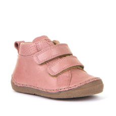 Froddo – Átmeneti, magasszárú, dupla tépőzáras bőr gyerekcipő – rózsaszín 22