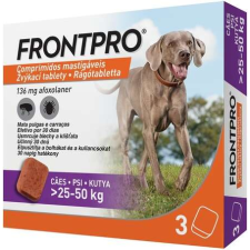  Frontpro bolha és kullancs elleni rágótabletta kutyáknak (3 db tabletta [egész doboz]; 25-50 kg l... élősködő elleni készítmény kutyáknak