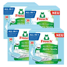 Frosch All-in-1 Mosogatógép tabletta - Aktív Szóda 4x30db tisztító- és takarítószer, higiénia